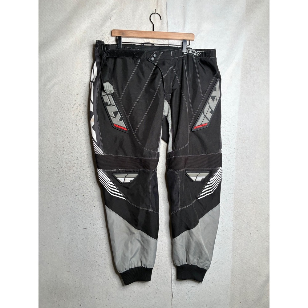 Fly Racing 303 Race Pants Mens 46 Black Grey Motocross MX Riding Gear RN 104096